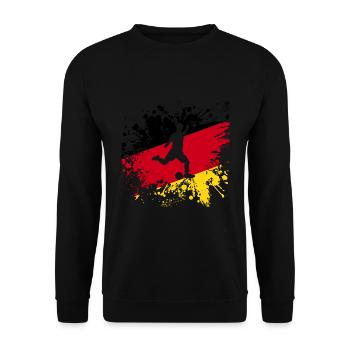 Drapeau de l'Allemagne de football - Sweat-shirt Unisexe - noir - Devant - Alina (178cm) & Michal (187cm)