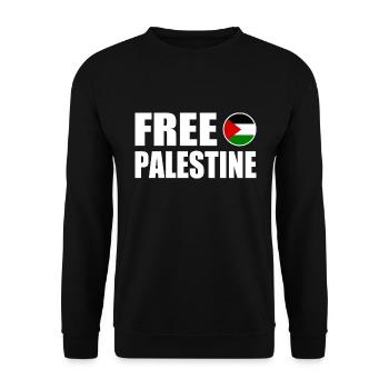 Free palestine - Sweat-shirt Unisexe - noir - Devant - Alina (178cm) & Michal (187cm)
