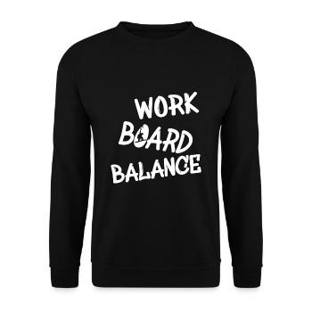 boarding, snowboarding - Unisex Pullover - Schwarz - Vorne - Alina (178cm) & Michal (187cm)