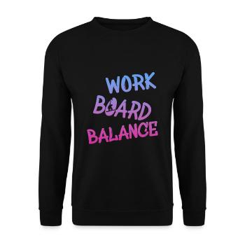 Work Board Balance - Unisex Pullover - Schwarz - Vorne - Alina (178cm) & Michal (187cm)