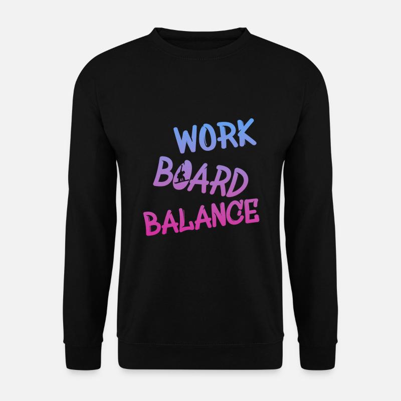 Work Board Balance - Unisex Pullover - Schwarz