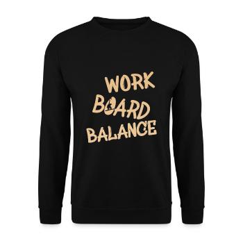 work board balance - Unisex Pullover - Schwarz - Vorne - Alina (178cm) & Michal (187cm)