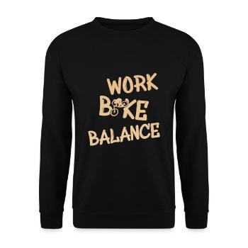 Work Bike Balance - Unisex Pullover - Schwarz - Vorne - Alina (178cm) & Michal (187cm)