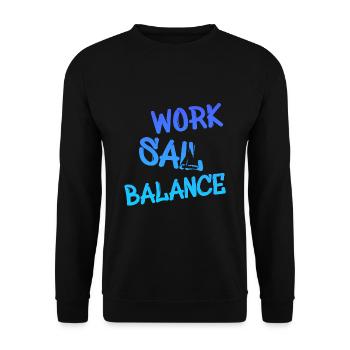 Sailing Segeln Sail - Unisex Pullover - Schwarz - Vorne - Alina (178cm) & Michal (187cm)