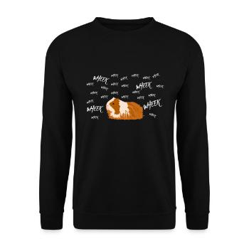 Wheek Wheek Wheek Meerschweinchen Süß Haustier - Unisex Pullover - Schwarz - Vorne - Alina (178cm) & Michal (187cm)