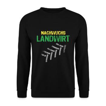 Nachwuchs Landwirt Bauer Landwirtschaft - Unisex Pullover - Schwarz - Vorne - Alina (178cm) & Michal (187cm)