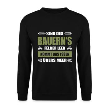 Landwirt Demo Bauern Protest Trecker Bauerndemo - Unisex Pullover - Schwarz - Vorne - Alina (178cm) & Michal (187cm)