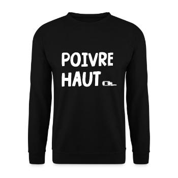 poivre haut - Sweat-shirt Unisexe - noir - Devant - Alina (178cm) & Michal (187cm)