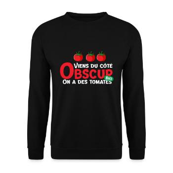 Tomate potager cadeau drôle jardin maraîcher - Sweat-shirt Unisexe - noir - Devant - Alina (178cm) & Michal (187cm)