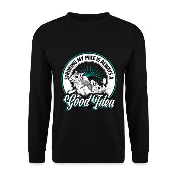 Mouse Mice - Unisex Sweatshirt - black - Front - Alina (178cm) & Michal (187cm)