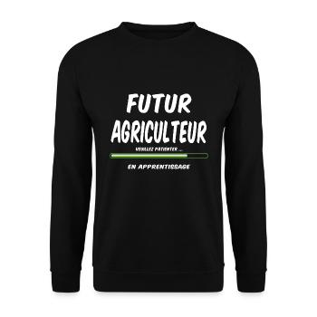 Futur agriculteur - Sweat-shirt Unisexe - noir - Devant - Alina (178cm) & Michal (187cm)