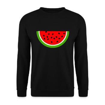 Wassermelone - Unisex Pullover - Schwarz - Vorne - Alina (178cm) & Michal (187cm)