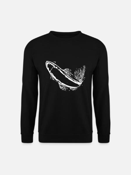 Vintage Forelle im Sprung - Unisex Pullover - Schwarz