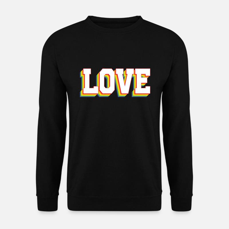Arc-en-ciel d’amour - Sweat-shirt Unisexe - noir