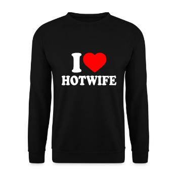 I love hotwife - Unisex Sweatshirt - black - Front - Alina (178cm) & Michal (187cm)