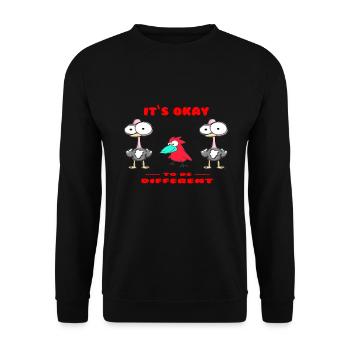 Vogel Vögel Cartoon - Unisex Pullover - Schwarz - Vorne - Alina (178cm) & Michal (187cm)