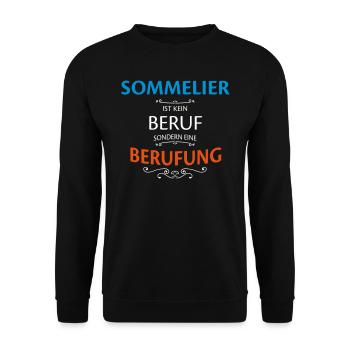 Sommelier Beruf - Unisex Pullover - Schwarz - Vorne - Alina (178cm) & Michal (187cm)