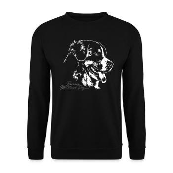 BERNESE MOUNTAIN DOG Portrait Wilsigns - Sweat-shirt Unisexe - noir - Devant - Alina (178cm) & Michal (187cm)