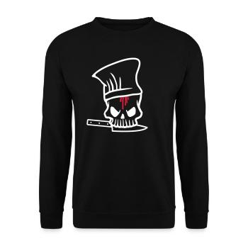 Chef Skull - Unisex Pullover - Schwarz - Vorne - Alina (178cm) & Michal (187cm)