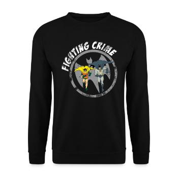 DC Comics Batman Robin Crime Look Usé - Sweat-shirt Unisexe - noir - Devant - Alina (178cm) & Michal (187cm)