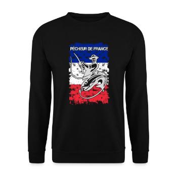 Pêcheur de France - Sweat-shirt Unisexe - noir - Devant - Alina (178cm) & Michal (187cm)