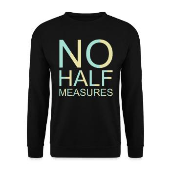 Graphique sans demi-mesures - Sweat-shirt Unisexe - noir - Devant - Alina (178cm) & Michal (187cm)