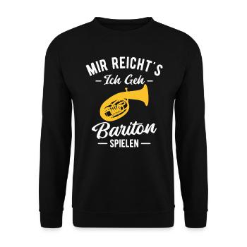 Baritonhorn Musiker Bariton Orchester Blasmusik - Unisex Pullover - Schwarz - Vorne - Alina (178cm) & Michal (187cm)