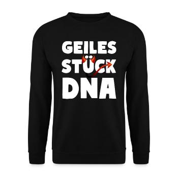 Geiles Stück DNA Teuflisch Sexy Fun - Unisex Pullover - Schwarz - Vorne - Alina (178cm) & Michal (187cm)