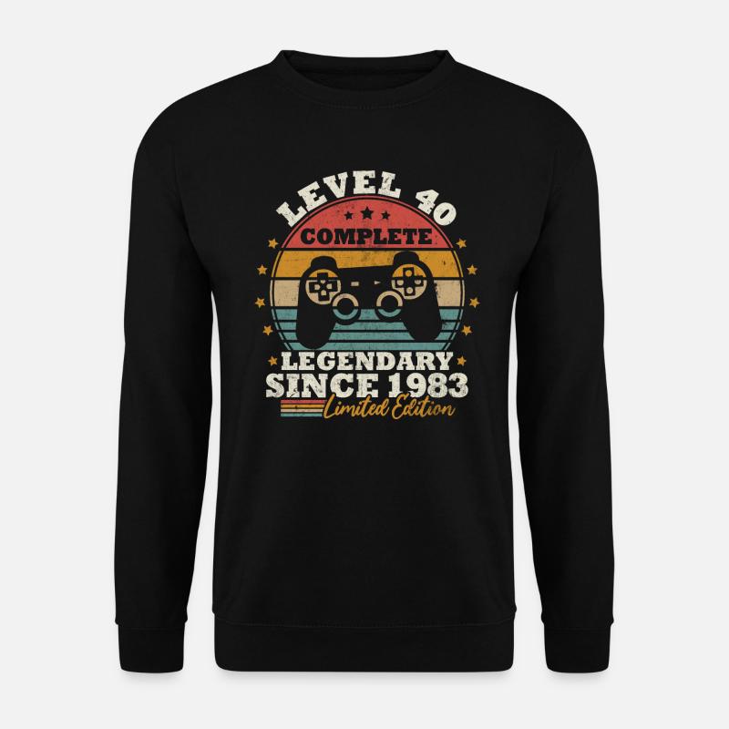 Level 40 freigeschaltet - Unisex Pullover - Schwarz