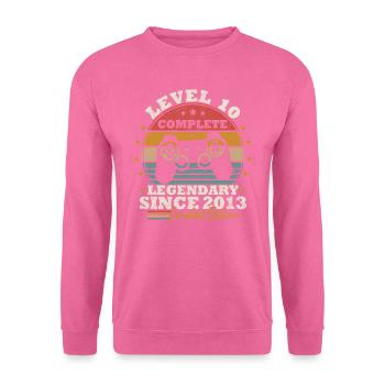 Level 10 freigeschaltet - Unisex Pullover - Pink - Vorne