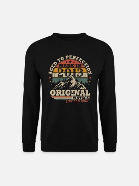 Original 2013 Vintage Retro Geburtstagsgeschenk - Unisex Pullover - Schwarz