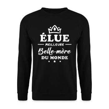 Élue meilleure belle mère du monde - Sweat-shirt Unisexe - noir - Devant - Alina (178cm) & Michal (187cm)