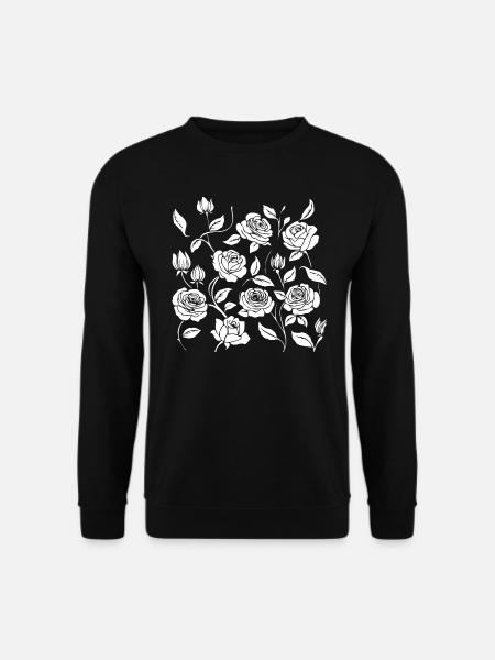black roses pattern - Unisex Sweatshirt - black