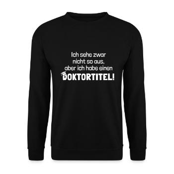 Titre de doctorat énonciation drôle doctorant thèse de doctorat - Sweat-shirt Unisexe - noir - Devant - Alina (178cm) & Michal (187cm)