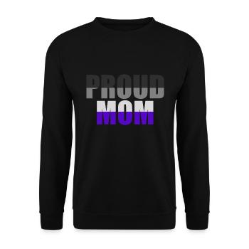 Fière maman LGBT Queer Cadeau de la fête des mères Asexuel - Sweat-shirt Unisexe - noir - Devant - Alina (178cm) & Michal (187cm)
