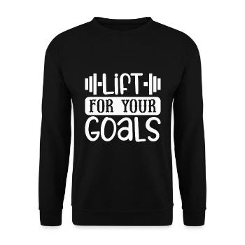 Lift For Your Goals - Unisex Sweatshirt - black - Front - Alina (178cm) & Michal (187cm)