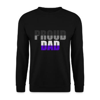 Proud Dad LGBT Queer Father's Day Gift Asexual - Unisex Sweatshirt - black - Front - Alina (178cm) & Michal (187cm)