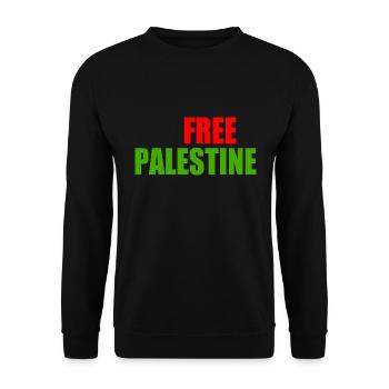 Free palestine - Unisex Pullover - Schwarz - Vorne - Alina (178cm) & Michal (187cm)