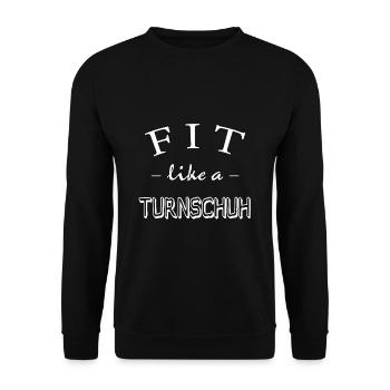 Fit wie ein Turnschuh, fit like a turnschuh - Unisex Pullover - Schwarz - Vorne - Alina (178cm) & Michal (187cm)