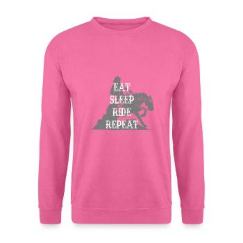 Eat Sleep Ride Repeat Sliding Stop Western riding - Unisex Sweatshirt - pink - Front