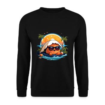 Délicieux plat de sushis sur la plage - Sweat-shirt Unisexe - noir - Devant - Alina (178cm) & Michal (187cm)