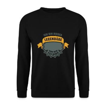 Legendäre personalisierte Geschenke - Unisex Pullover - Schwarz - Vorne - Alina (178cm) & Michal (187cm)