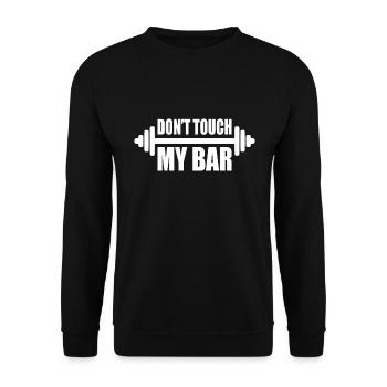 dont touch my bar - Unisex Sweatshirt - black - Front - Alina (178cm) & Michal (187cm)