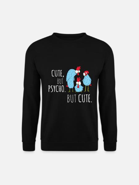 Huhn Hühner Lustiger Spruch - Unisex Pullover - Schwarz