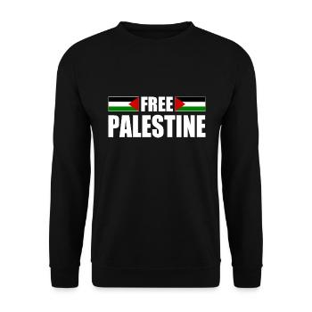 Free palestine - Sweat-shirt Unisexe - noir - Devant - Alina (178cm) & Michal (187cm)