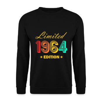 Edition Limitée 1964 Vintage Homme Geschnenkidee - Sweat-shirt Unisexe - noir - Devant - Alina (178cm) & Michal (187cm)