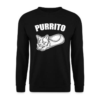 Purrito - Unisex Sweatshirt - black - Front - Alina (178cm) & Michal (187cm)