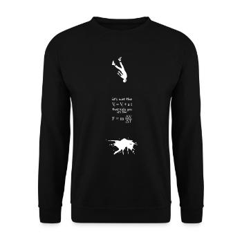 Physikalische Gleichung - Unisex Pullover - Schwarz - Vorne - Alina (178cm) & Michal (187cm)