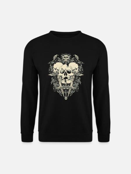 Gothic Death Skull Art - Unisex Sweatshirt - black