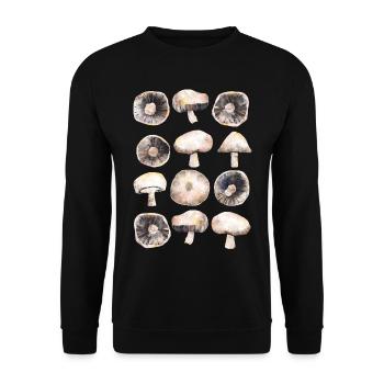 Champignons - Sweat-shirt Unisexe - noir - Devant - Alina (178cm) & Michal (187cm)